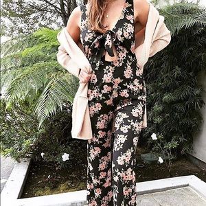 Amuse Society front tie jumpsuit